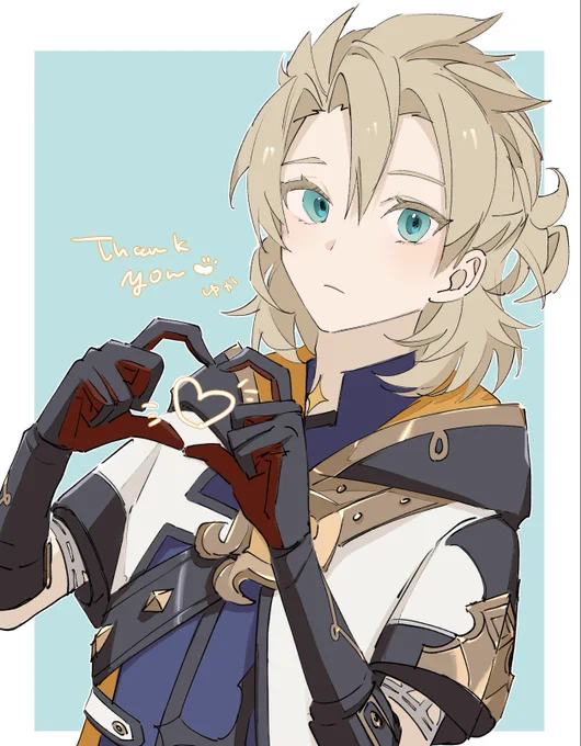 フォロワーさんが2000超えてたので記念に…😭❤️アルベド先生の落書きしかしてないアカウントなのにありがとうございます😭❤️Thank  you  for  seeing my  pictures(almost albedo)and  following me  ❣️ 