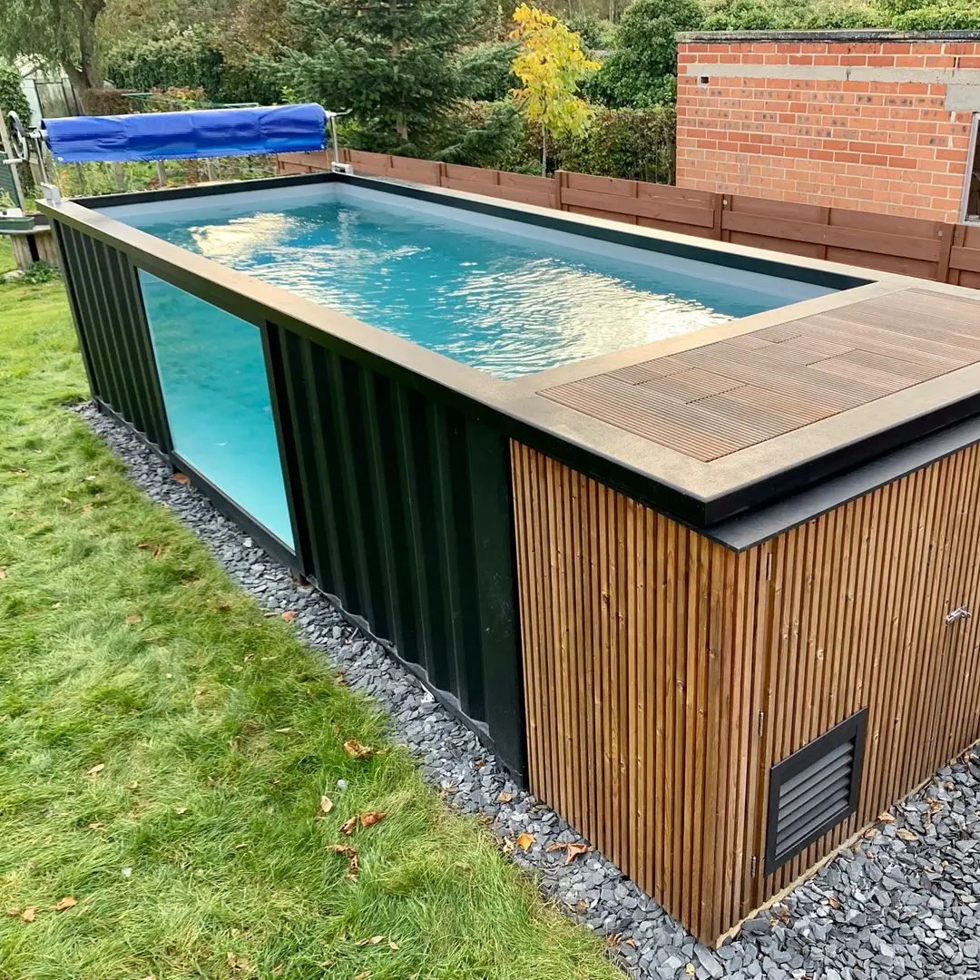 This Container Pool Is Perfect🏊
#pool #warmepumpen #heatpump #Garden #containerpool #Custompool