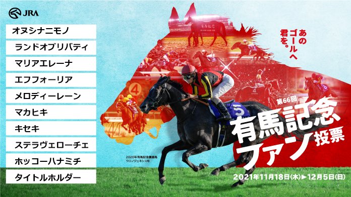 bubblytail's tweet photo. 投票完了( ｰ̀∀ｰ́ )
#有馬記念ファン投票
#あのゴールへ君を
#夢の応援馬券 https://t.co/hv5YoUjKnk