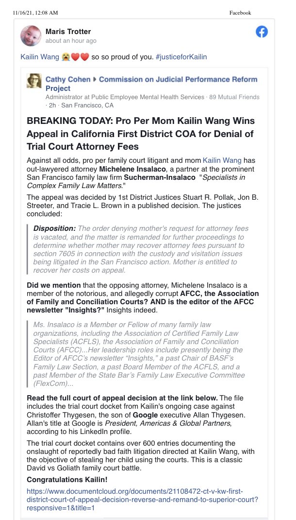 Still no In-Person Visitation yet. :( Horrendous Judges, Vile, and Overtly Wealthy Opponent, most despicable. Still waiting for Family Court's George Floyd moment.