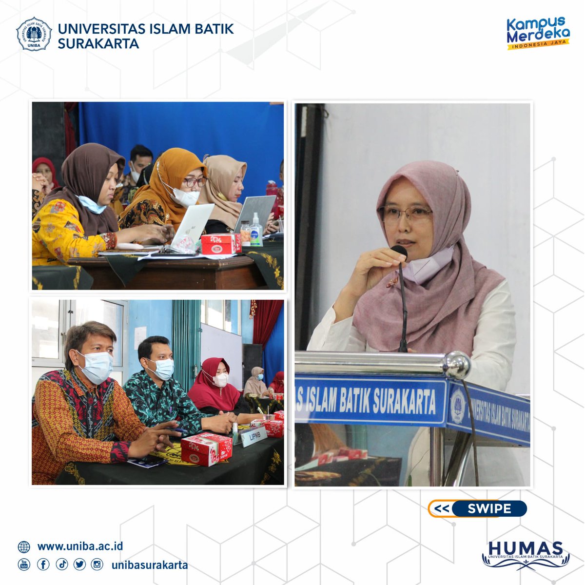 UIBSurakarta's tweet photo. Acara Pra-Raker Universitas Islam Batik Surakarta digelar di ruang Sidoluhur dengan menghadirkan jajaran rektorat, pimpinan fakultas, program studi, biro, lembaga, dan unit.
Dengan agenda evaluasi implementasi program kerja pada tahun 2021.

#unibasurakarta #praraker #surakarta https://t.co/DX7k6UXQiw