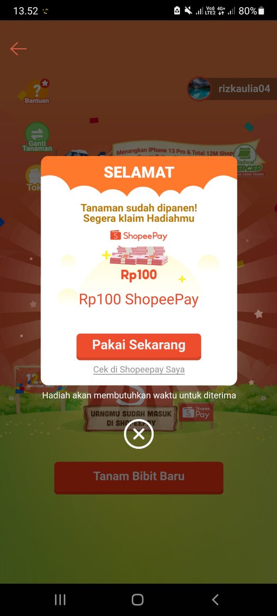 Rizka006's tweet photo. @ShopeeID #TanamShopeePay12M @ShopeeID https://t.co/9kuZm9WUlF