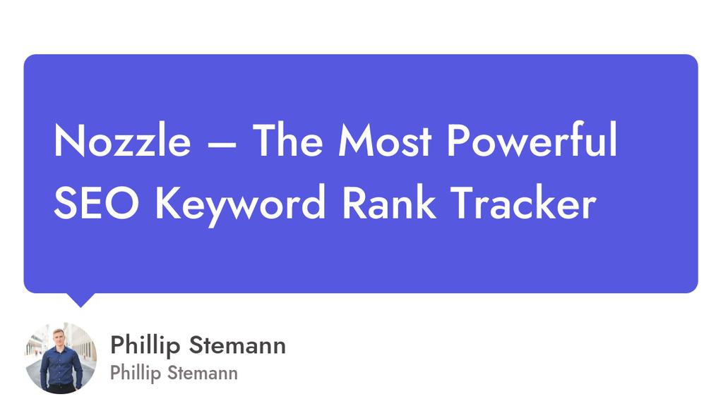 phillipstemann's tweet photo. @nozzleio is an awesome keyword rank tracker which easily visualise for you the rankings above you to see what you need to improve, in order to crawl the rankings.
Watch my review 👉 https://t.co/Yt41UxMTnk
#KeywordRankTracker #SeoTool https://t.co/k3Y6YlOCQG