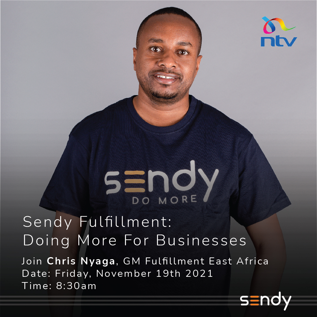 SendyKenya's tweet photo. Join Chris Nyaga, GM Fulfillment East Africa on Friday 8:30 am, 19th November on NTV as he speaks more about Sendy Fulfillment as well as the benefit &amp; impact it will have on small medium-sized and online businesses. Save the date! #FulfillWithSendy #Efulfillment #ecommerce https://t.co/B7mhpmO2Fj