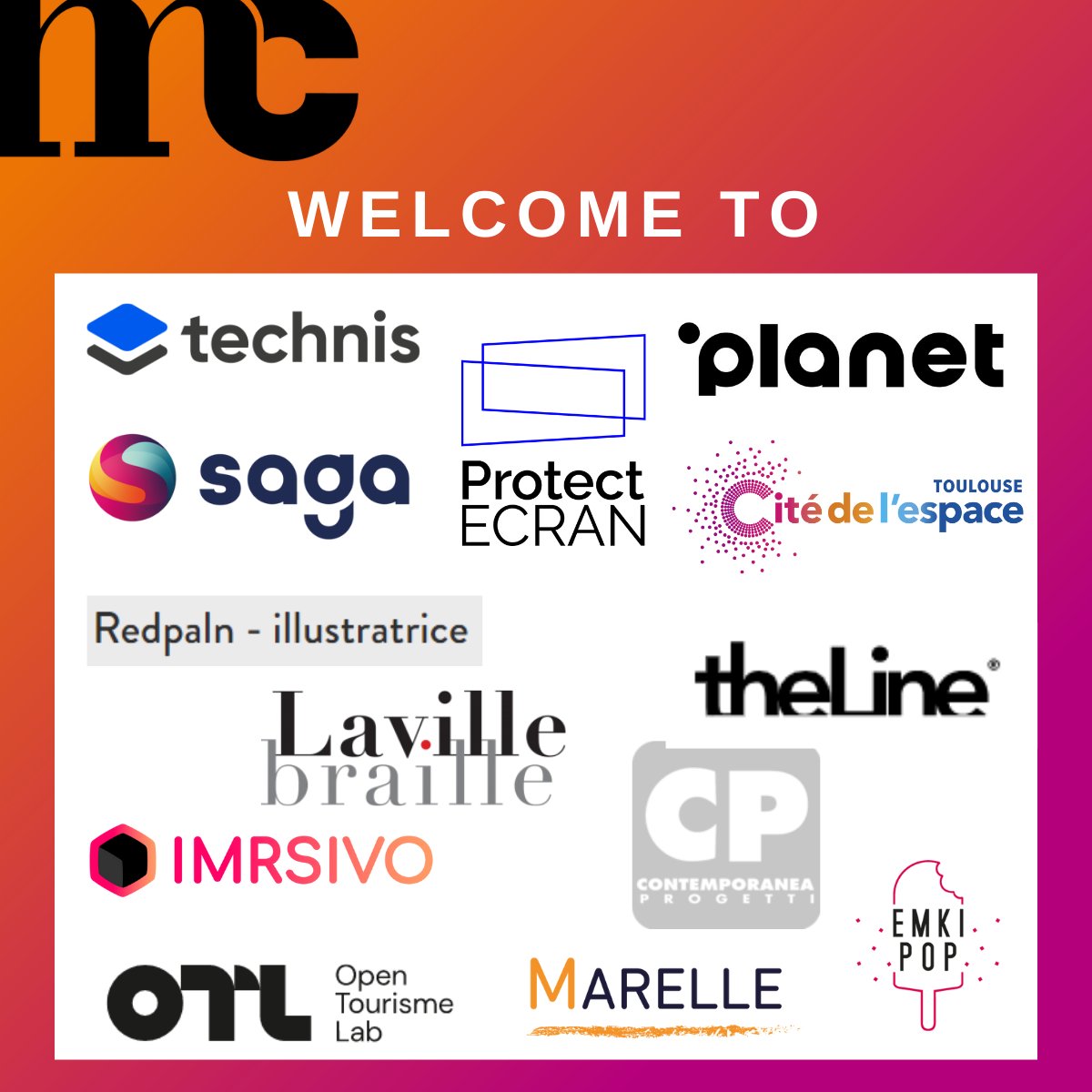 MUSEUM CONNECTIONS (@museum_co) on Twitter photo 🇫🇷 13 nouveaux exposants
🇬🇧 13 new exhibitors this week
<a href="/MyTechnis/">Technis</a> <a href="/ProtectEcran/">ProtectEcran</a> <a href="/PlanetPayment/">Planet</a> Saga Impressions <a href="/CiteEspace/">Cité de l'espace</a> <a href="/Redpaln/">Redpaln Astolfi</a> The Line <a href="/imrsivo/">IMRSIVO</a> Laville Braille Contemporanea Progetti <a href="/OpenTourismeLab/">Open Tourisme Lab</a> Marelle <a href="/EmkiPop/">EMKI POP</a>
Rencontrez-les/Meet them
👉 ow.ly/jMx050GjtCq 🇫🇷 13 nouveaux exposants
🇬🇧 13 new exhibitors this week
<a href="/MyTechnis/">Technis</a> <a href="/ProtectEcran/">ProtectEcran</a> <a href="/PlanetPayment/">Planet</a> Saga Impressions <a href="/CiteEspace/">Cité de l'espace</a> <a href="/Redpaln/">Redpaln Astolfi</a> The Line <a href="/imrsivo/">IMRSIVO</a> Laville Braille Contemporanea Progetti <a href="/OpenTourismeLab/">Open Tourisme Lab</a> Marelle <a href="/EmkiPop/">EMKI POP</a>
Rencontrez-les/Meet them
👉 ow.ly/jMx050GjtCq