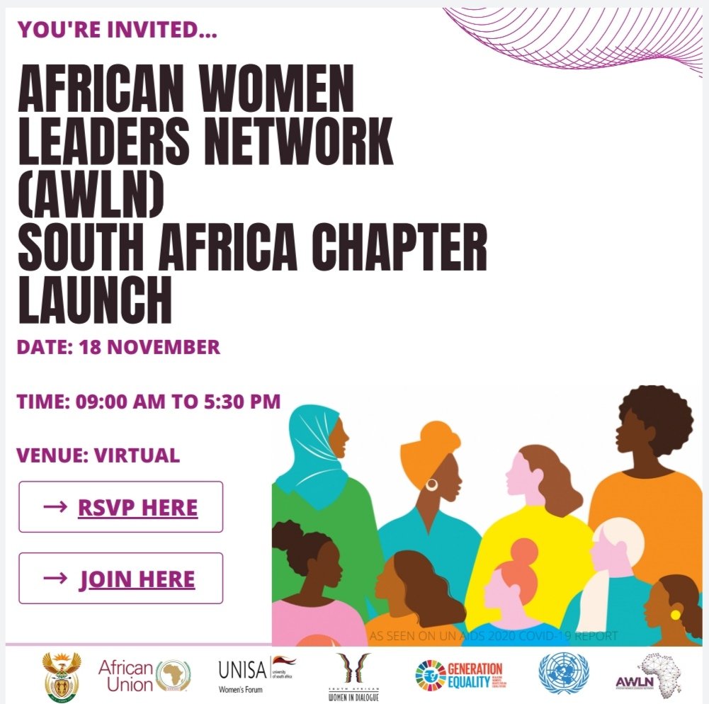 BWC_ingwe's tweet photo. Exciting news alert!!
African Women's Leadership Network will be launching a South African chapter and we are excited to be a part of the exciting launch program.
#AWLN #GenerationEquality #ActForEqual #IamBWC #IamGenerationEquality https://t.co/k6P1DevqqF