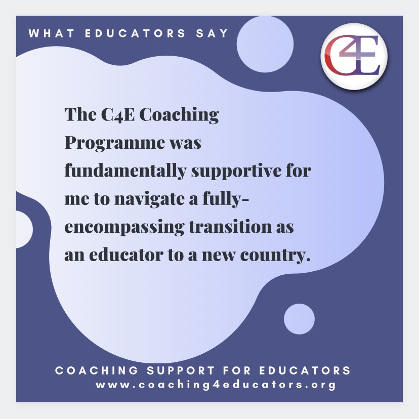 Coach4Educators's tweet photo. #coaching4educators 
#personalsupportforteachers
#learningadventure 

Find out what educators think of coaching from our #C4E coaches… https://t.co/2Mi6NKI6ll