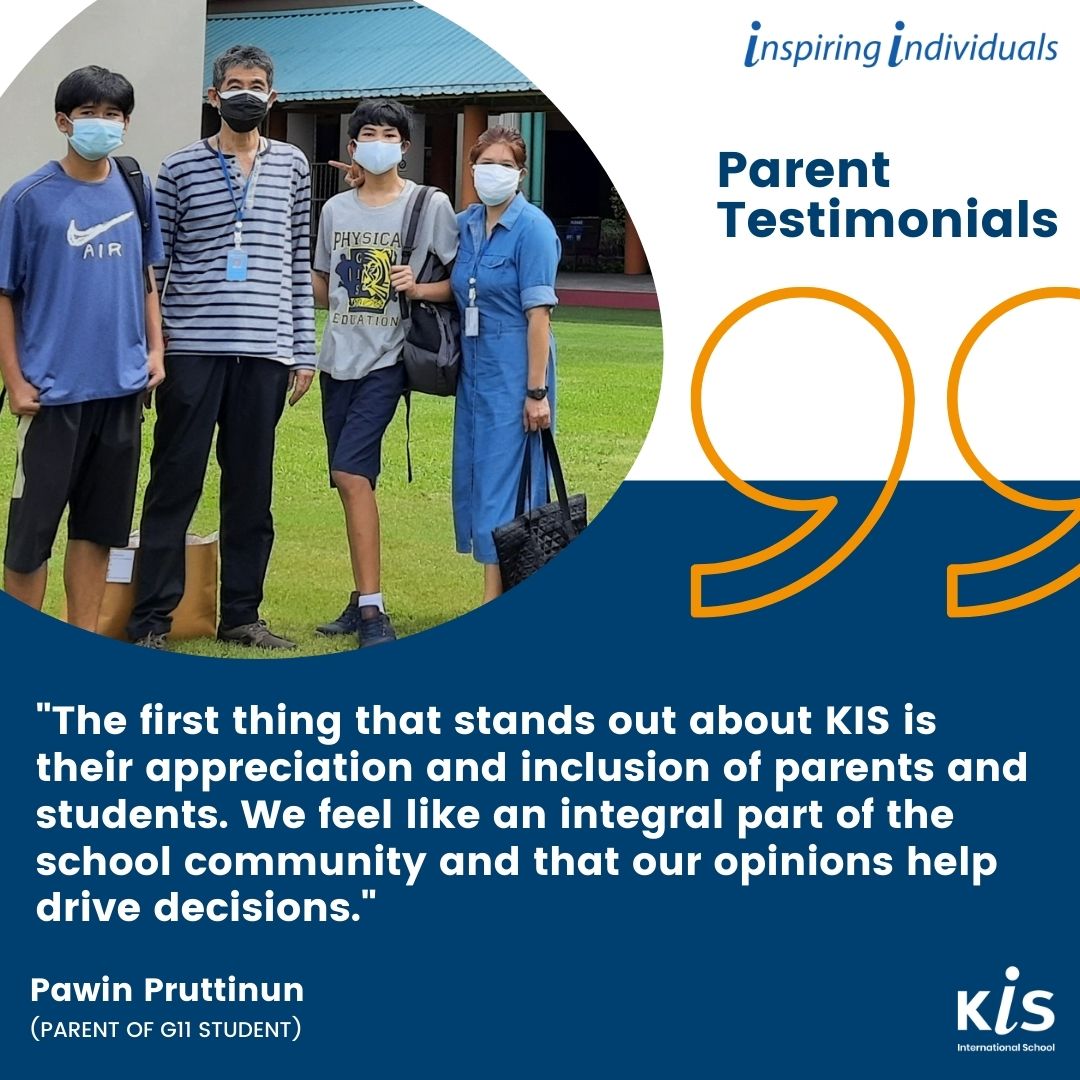 KISbangkok's tweet photo. “The first thing that stands out about KIS is their appreciation and inclusion of parents and students. We feel like an integral part of the school community and that our opinions help drive decisions.”

#KISInternationalSchool #InspiringIndividuals #Parents #Family https://t.co/mFTv4fFVf1