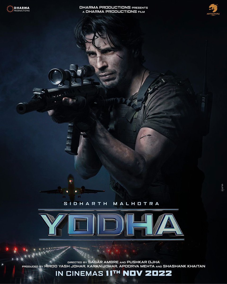 SumitkadeI's tweet photo. New posters of #Yodha featuring #SidharthMalhotra as the lead is ABSOLUTELY MINDBLOWING. Directed by Sagar Ambre &amp; Pushkar Ojha, YODHA releasing in cinemas on 11th November, 2022. 

@karanjohar @apoorvamehta18 #ShashankKhaitan @SidMalhotra #SagarAmbre #PushkarOjha @DharmaMovies https://t.co/9yXiY1MUD9