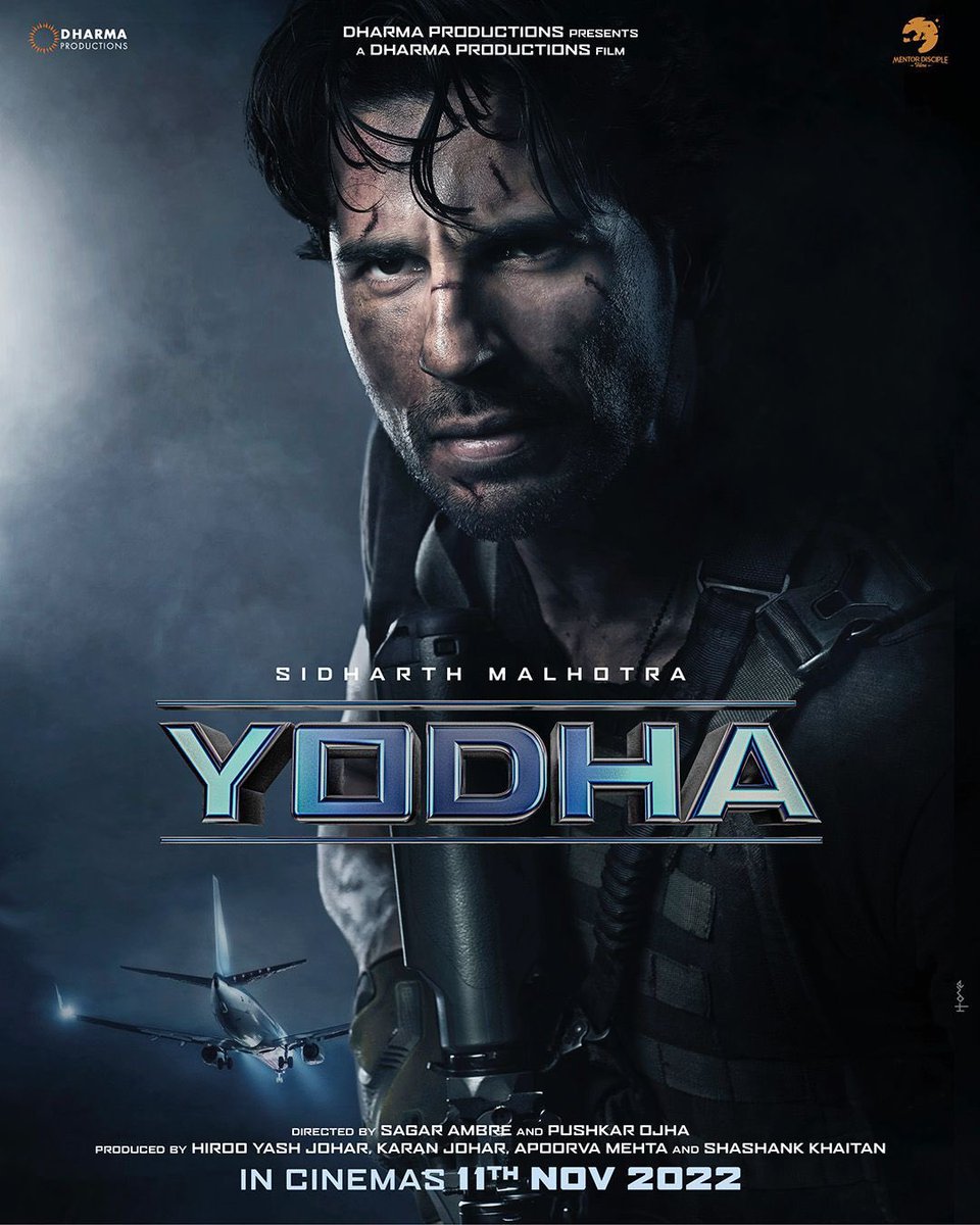 SumitkadeI's tweet photo. New posters of #Yodha featuring #SidharthMalhotra as the lead is ABSOLUTELY MINDBLOWING. Directed by Sagar Ambre &amp; Pushkar Ojha, YODHA releasing in cinemas on 11th November, 2022. 

@karanjohar @apoorvamehta18 #ShashankKhaitan @SidMalhotra #SagarAmbre #PushkarOjha @DharmaMovies https://t.co/9yXiY1MUD9