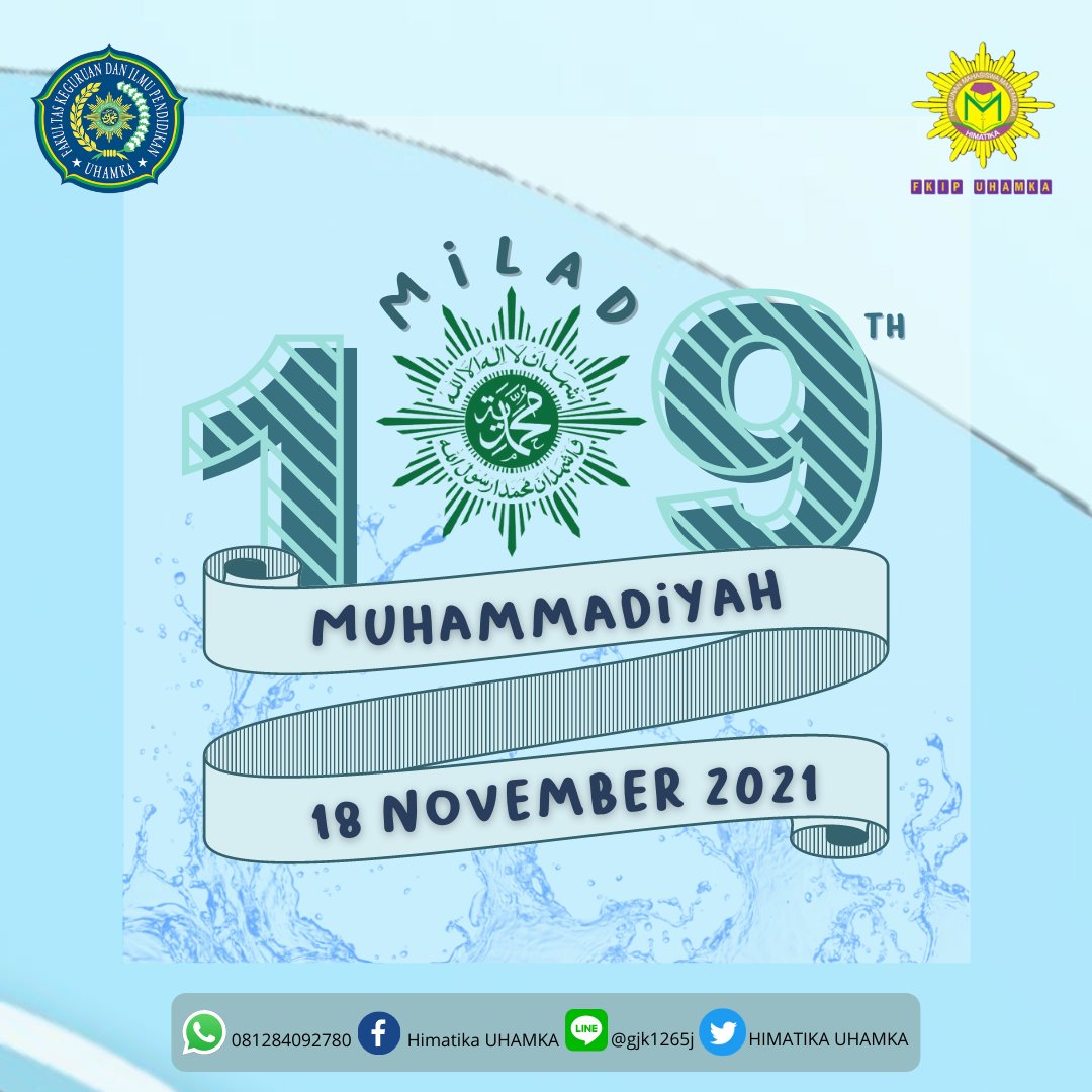HIMATIKA_UHAMKA's tweet photo. 🎉[Hari Jadi Muhammadiyah Ke-109]🎉

Selamat hari jadi Muhammadiyah yang ke-109.
Semoga perannya dalam menjaga dan merawat Indonesia dengan 'Islam Berkemajuan' dapat selalu berkobar bersama perjalanan bangsa Indonesia.

#himatikauhamka
#fkipuhamka
#uhamka https://t.co/3h4NKudC25