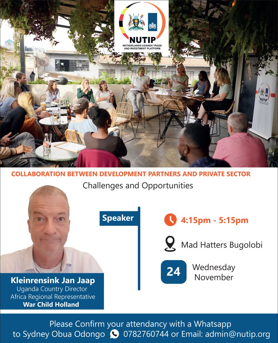 Nutip_Kampala's tweet photo. NUTIP_ Kampala Invites NUTIP Members to our Event.
Next Week Wed 24th November
Please Confirm your attendance with an #Email: admin@nutip.org or #WhatsApp 0782760744
#collaboration #development #opportunities #challenges #nutipevent https://t.co/u5l2Ke4j9K