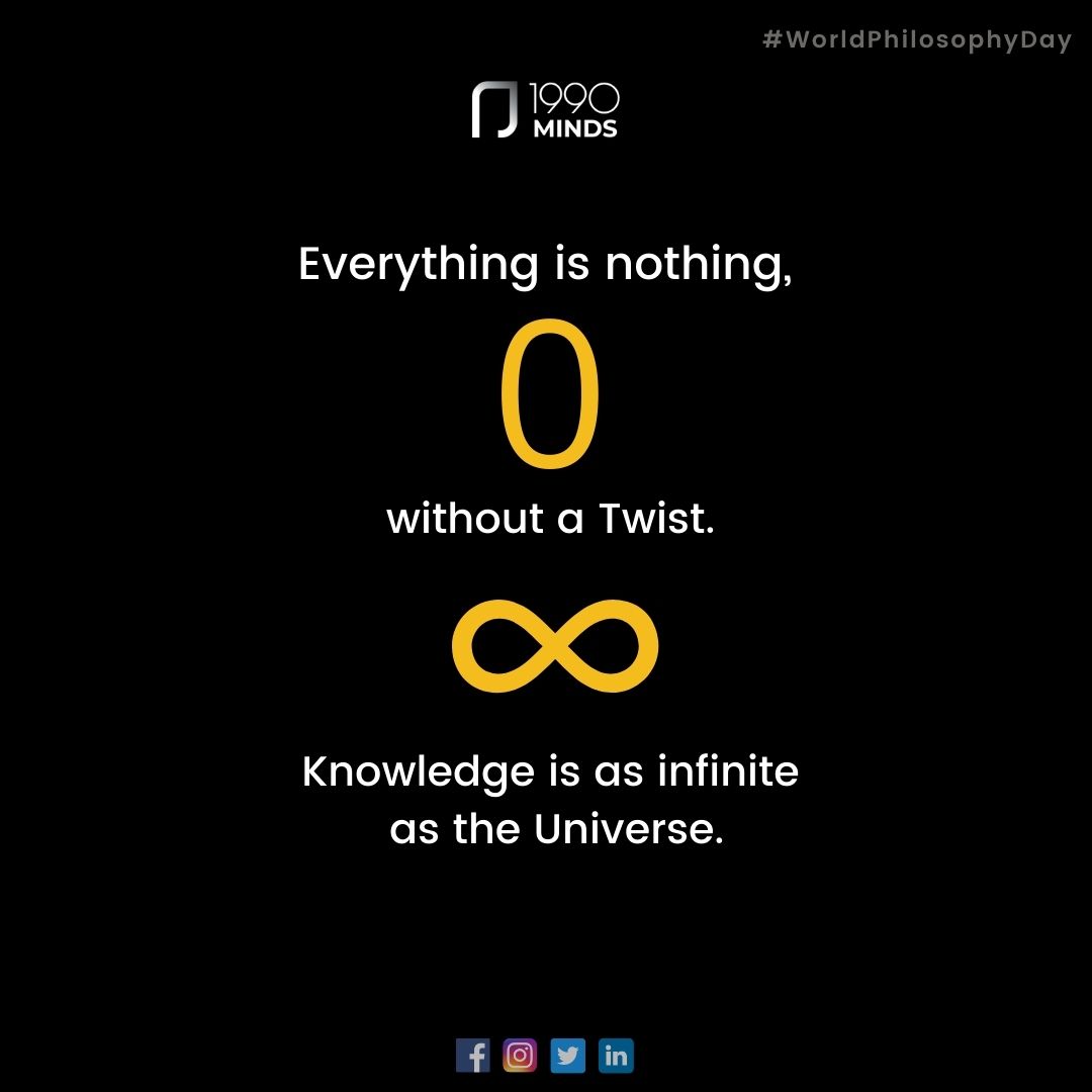 1990minds2's tweet photo. Truth can be stated in a thousand different ways, yet each one can be true.
World Philosophy Day
.
.
#worldphilosophyday #philosophyday#digitalmarketing #marketingsolutions #digitalsolutions #branding #advertisement #socialmedia #digitalmarketingagencyinbangalore #1990minds https://t.co/CxlFKhmTyU