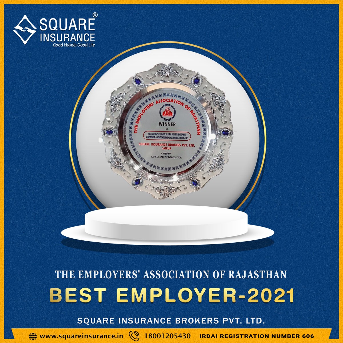 sibpl_gic's tweet photo. It's great Honor to get BEST EMPLOYER AWARD 2021. We are deeply pleased and honored to receive this prestigious award. It is not an #Award but it is Reward of loving #Squareinsurance_Team Hard Work and Diligence
#square #insurance #awrds https://t.co/I5SfQK1t7k