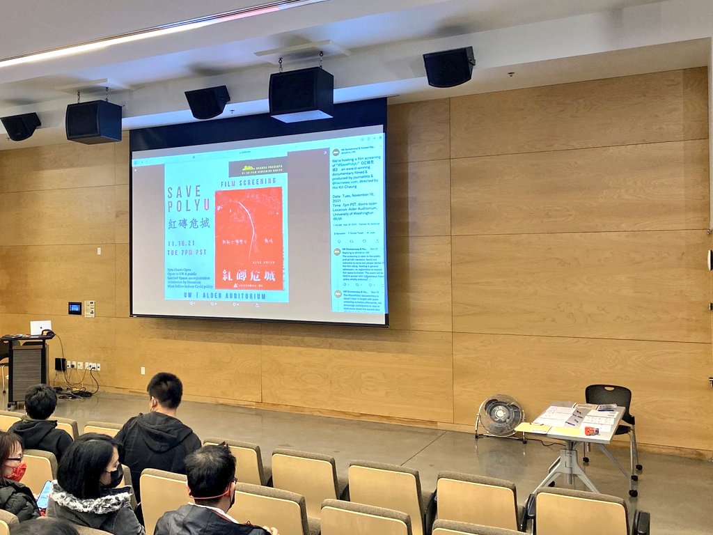 hksca_UW's tweet photo. Thank you for coming to the #SavePolyU screening & the first event of our #HKfilmseries 🎞️
Over 70 were in attendance, we were overwhelmed of your support & generosity. We'd hope all took away something after viewing & remember this pain, but to stay strong & not lose hope. 💪🏼 https://t.co/n5Er5oWKUD