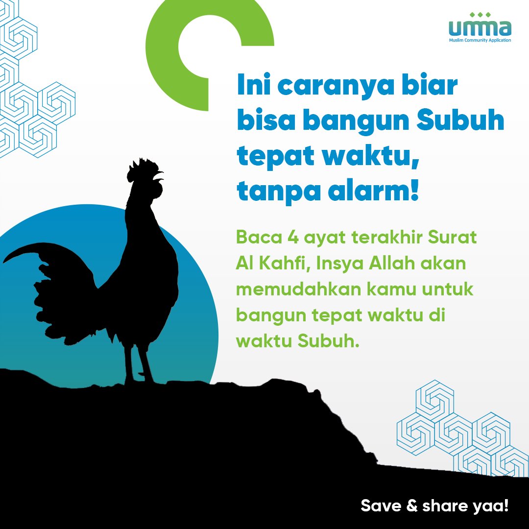 ummaindonesia's tweet photo. Assalammua'laikum. Ini nih caranya bisa bangun tepat waktu tanpa alarm. Dibaca yaa, #cuma2menit aja.
Mantan Mufti Mesir, Dr Ali Jumah, menekankan bahwa tidak ada teks hukum yang menunjukkan hal ini, tapi amalan ini merujuk pada pengalaman banyak orang soleh. Wassalammua'laikum.. https://t.co/04F5Lv0chK