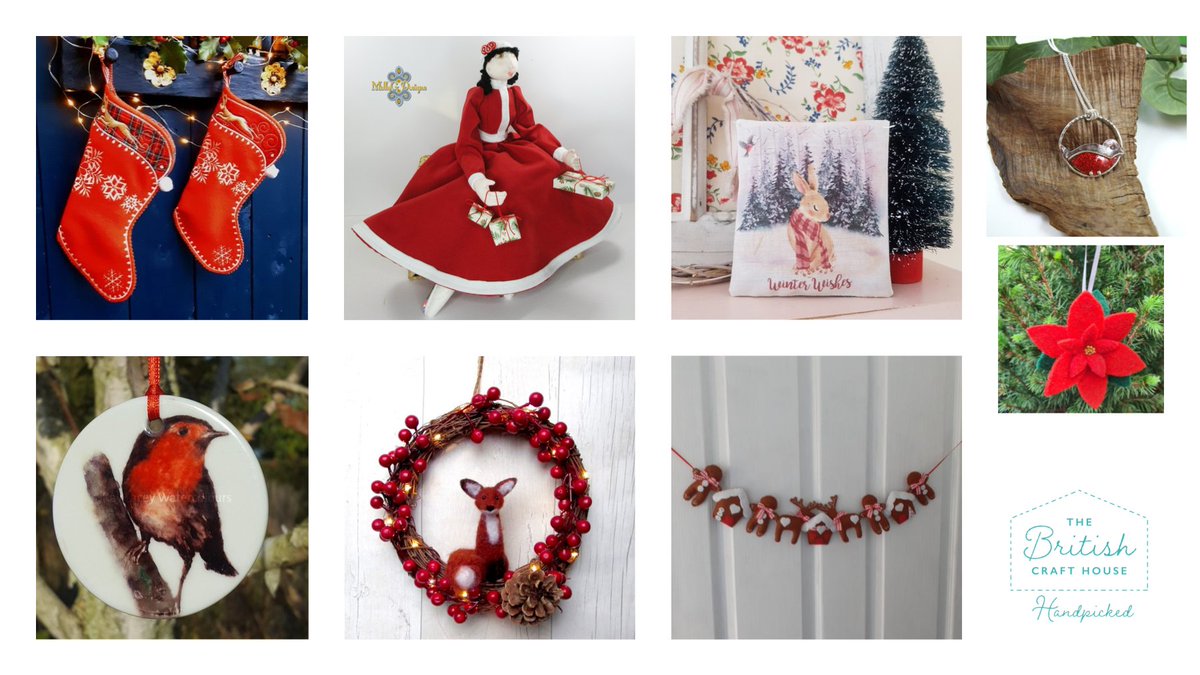 A gorgeous selection of Christmas decorations from <a href="/BritishCrafting/">BritishCraftHouse</a> for #teamworkthursday
From <a href="/EmbroideredColl/">Pauline Thomas</a> <a href="/MollyGDesigns/">MollyG Designs</a> <a href="/SarahBenning2/">The Blueberry Patch</a> <a href="/MaxinePring/">Max Pring</a> <a href="/kpscott75/">Felt Sew Crafty</a> <a href="/kblacey/">Kay Lacey Watercolours</a> The Wonky Fox <a href="/wjneedlework/">W J Needlework</a> 
#christmasdecorations #earlybiz