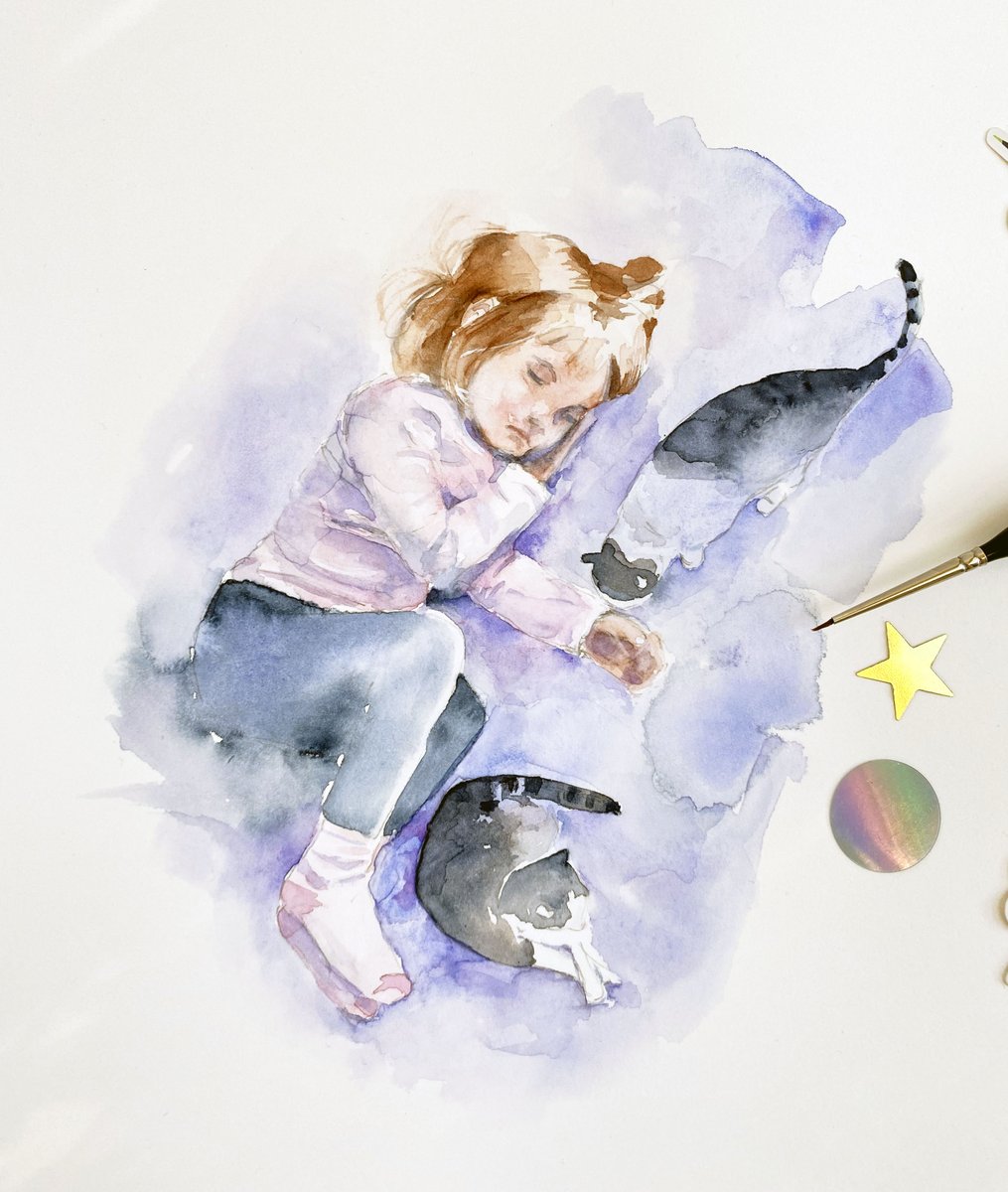 JoyWatercolour's tweet photo. Always near ✨💕✨#watercolor https://t.co/DK1uILjA4R