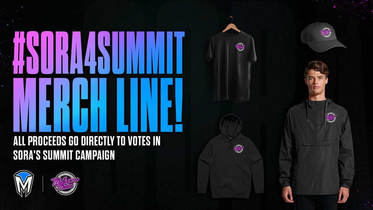 We are excited to announce our collaboration with <a href="/melbournemelee/">Melbourne Melee</a> to release this line of premium merch, with all proceeds going directly to Sora's Summit campaign! #Sora4Summit

👉 AVAILABLE NOW: sora4summit.com