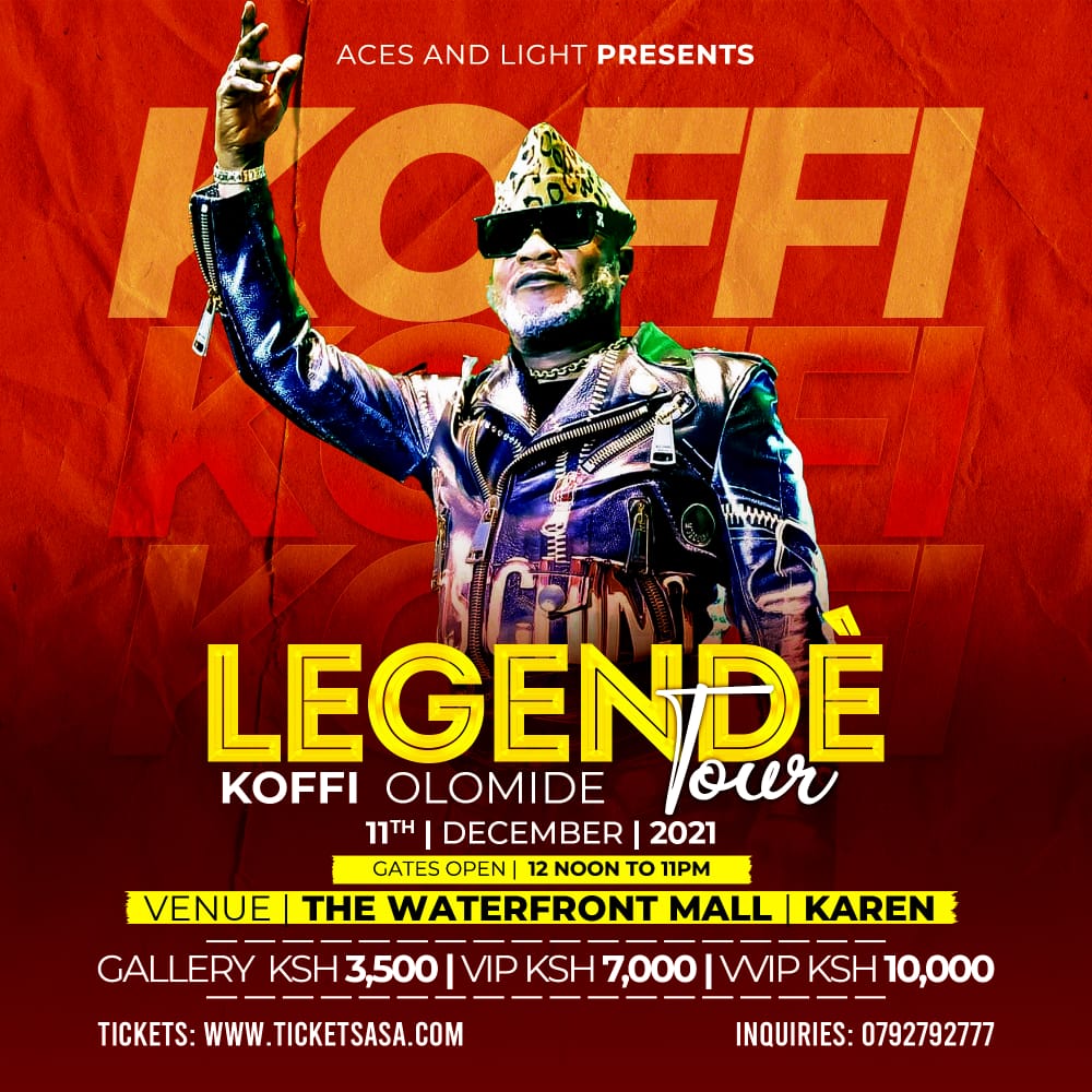 Waterfront_KE's tweet photo. Get your dancing shoes ready to party with the king of the Congolese rumba, @koffiolomide_officiel.
Grab your tickets @ticketsasa and get ready to dance like nobody's watching!

Date : 11th Dec 2021,fro Noon till 11pm @waterfrontkaren
@acesandlight
#KoffiatTWFKaren #koffiolomide https://t.co/dT8alNWJYy
