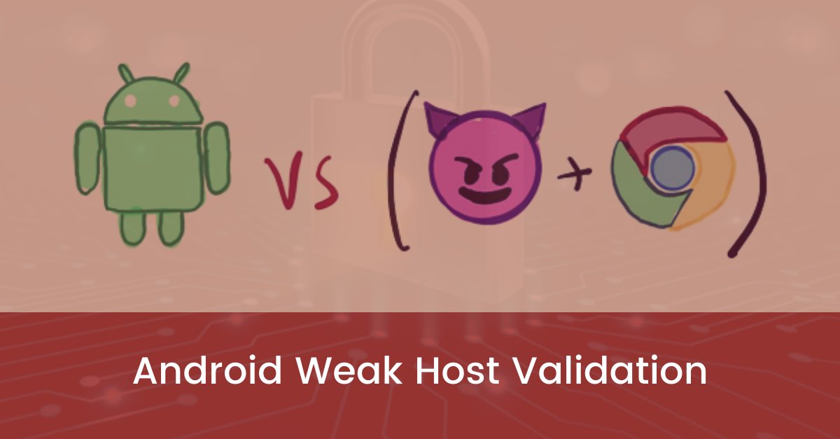Deep dive into our new blog where we we will see how #androidapplication is not #validating #weakhost for the #android apps.

varutra.com/android-weak-h…

#cybersecurity #informationsecurity #androidsecurity #pentesting #penetrationtesting #pentest #infosec