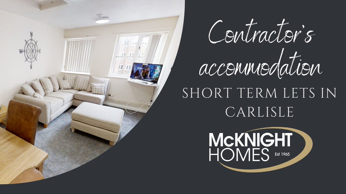 Working in Carlisle for 3 weeks or 3 months? 🛠️ 

Finding a short-let flat can be a struggle, so let us make it easy for you. 

Find out more about our contractor's accommodation 👉 bit.ly/3DHuL3T