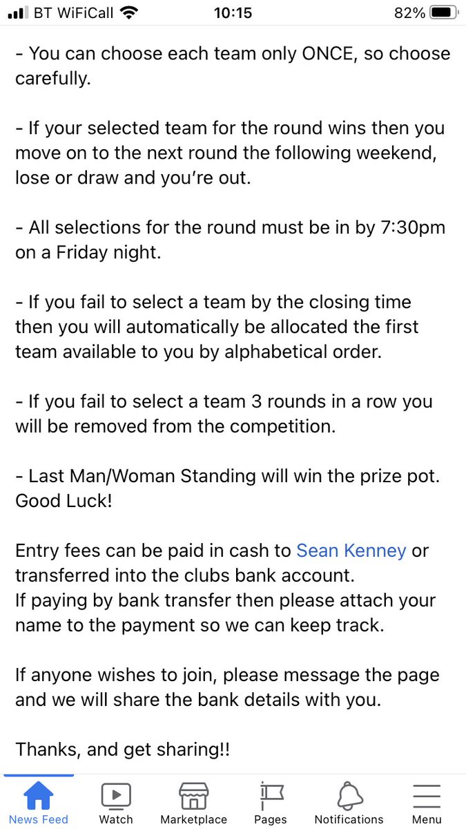 ArdeerThistleFC's tweet photo. 🚨 Hi Folks, the club are running another ‘Last Man Standing’ competition based on the English Premier League to help raise some extra funds. 

Please see the photos below for details and contact the page if interested.

Cheers🔴⚫️ https://t.co/EmJ9OjHWL4
