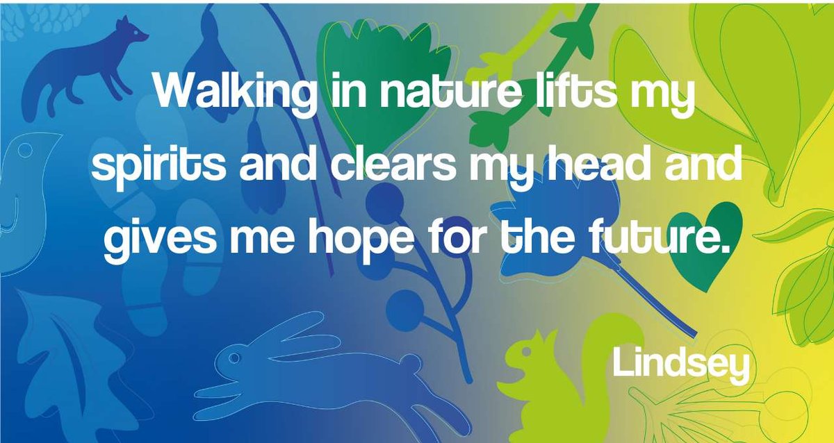 Our #WalkingwithNature campaign is back to encourage more people to:

🚶‍♀️stay active
🦊connect with nature
🚮do small kind things to improve the places where they walk

pathsforall.org.uk/whats-on/event…

People with higher levels of nature connectedness are more likely to be happier.