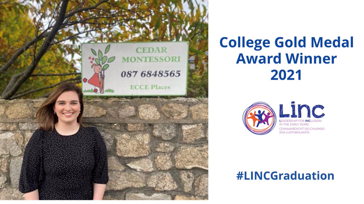 LINC_programme's tweet photo. With our virtual graduation happening Saturday, we thought we would acknowledge and celebrate the achievements of some of our award winners. Congratulations Niamh Whelan, who is being awarded the College Gold Medal. Well done Niamh!
#LINCGraduation https://t.co/7IAylQfAdJ