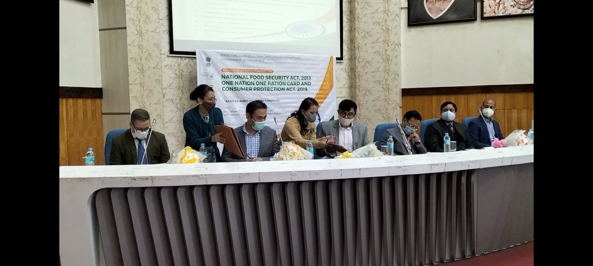CSCMeghalaya's tweet photo. Signing of MoU between CSC SPV &amp; Dept of Food &amp; Civil Supplies Govt Of Meghalaya today at Yojana Bhavan. Another achievement done this FY which will give support to CSCs in Meghalaya . 

@CSCegov_ @dintya15 @sanjaykrakesh https://t.co/BiWOPwF3m0