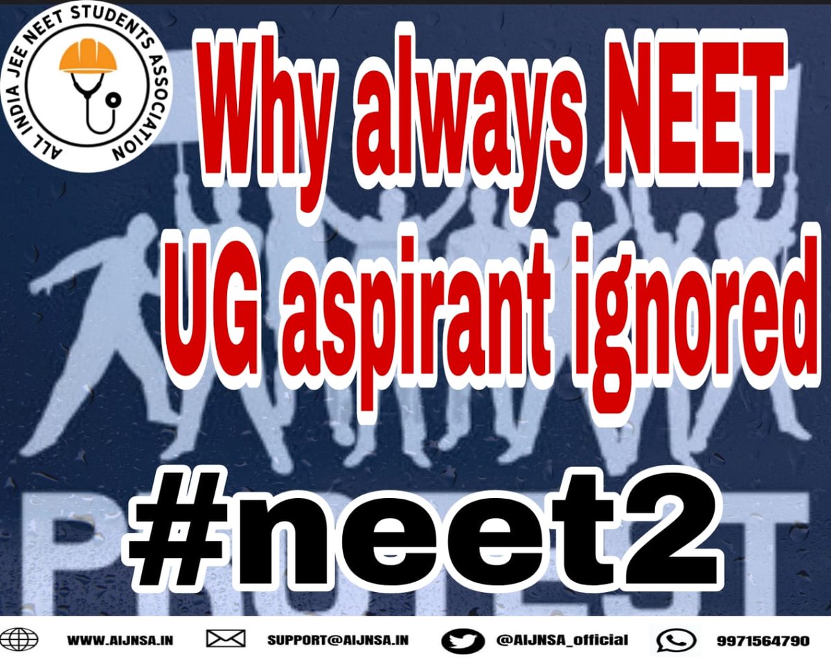 IamSaurav_1's tweet photo. #NEETUG2021 Aspirants are raising their concerns of #NEETPhase2 from umpteen days but why they are ignored?
@AIJNSA_official Demands
#neet2
@EduMinOfIndia @DG_NTA @UrHimanshuBorah @IamSaurav_1 @vishwanathafmc @srishtii_05 @TanayLohiya https://t.co/UU8bWUmUYS