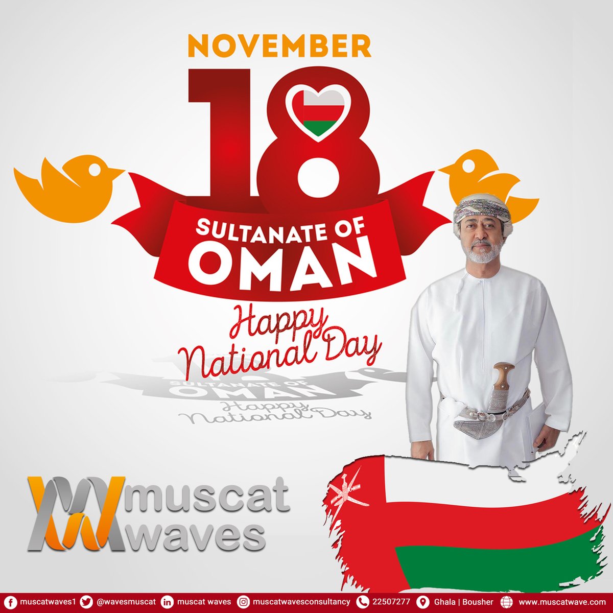 WavesMuscat's tweet photo. Happy Oman National Day 2021. https://t.co/edtpYrdhmF