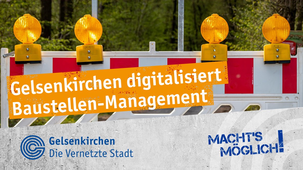 vernetzt_ge's tweet photo. Die #VernetzteStadt @_Gelsenkirchen_  erprobt am #OpenInnovationLab digitale Baustellentracker.
Ziel ist es, zukünftig sowohl Einwohnerschaft als auch Polizei und Rettungsdienste digital über den Status quo von Baustellen zu informieren.🚧
Mehr dazu hier: https://t.co/U5n7pxOgCl https://t.co/62x1dRFHDo