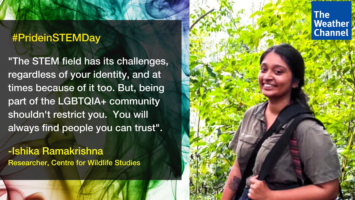 weatherindia's tweet photo. #PrideinSTEMDay:
Even today, queer scientists feel ‘invisible’ due to a lack of inclusivity at their workplaces.
So we interviewed ecologist Ishika Ramakrishna (@Ishikamacaca) on how the #LGBTQIA+ community would feel safe & included in #STEM.
Read: https://t.co/871Dm9kYzE https://t.co/nFovCtdrlQ