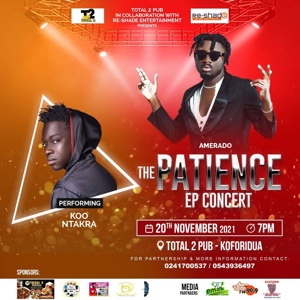 Amerado_Burner's tweet photo. The #PatienceEP Concert live in Koforidua (Total 2 Pub) this Saturday 🤍🕊

@Koo_Ntakra @ObayaGh_ @Ansere_1an https://t.co/jLrAkAre4G