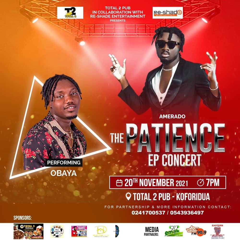 Amerado_Burner's tweet photo. The #PatienceEP Concert live in Koforidua (Total 2 Pub) this Saturday 🤍🕊

@Koo_Ntakra @ObayaGh_ @Ansere_1an https://t.co/jLrAkAre4G