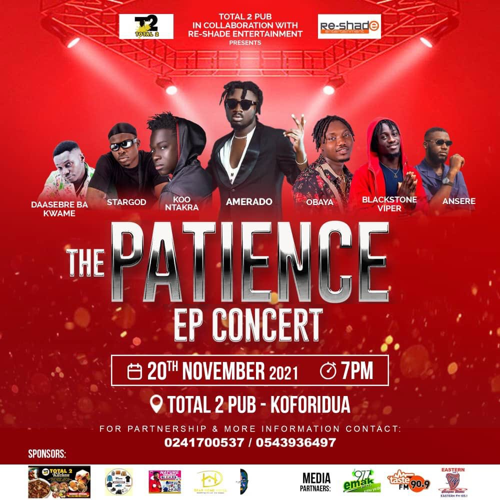 Amerado_Burner's tweet photo. The #PatienceEP Concert live in Koforidua (Total 2 Pub) this Saturday 🤍🕊

@Koo_Ntakra @ObayaGh_ @Ansere_1an https://t.co/jLrAkAre4G
