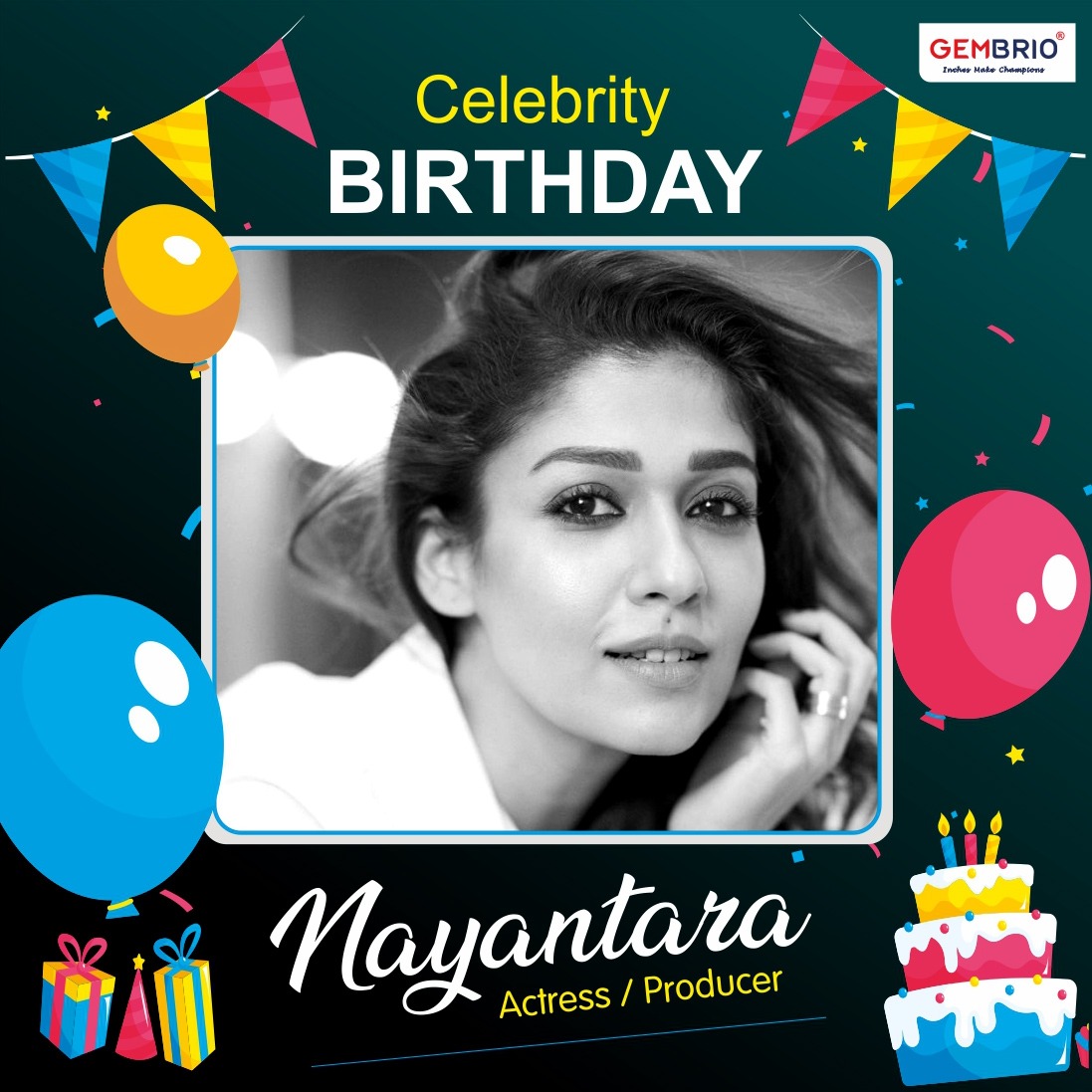 gembrio_media's tweet photo. இன்று பிறந்தநாள் காணும் @NayantharaU அவர்களுக்கு @gembrio_media சார்பில் இனிய பிறந்தநாள் நல்வாழ்த்துக்கள்...💐 💐💐
#LadySuperstarNayanthara #Nayanthara #HBD #Gembrio #cinema #Kollywood #kollywoodcinema #actress #LadySuperstar #ConnectFirstLook #Connect https://t.co/xHJXW962Bq