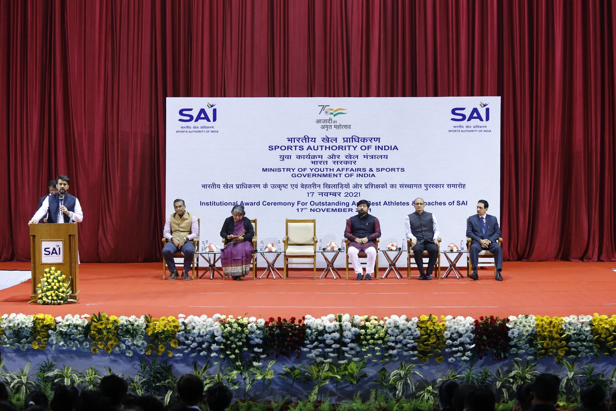 kreedonworld's tweet photo. Media_SAI: RT @SAIGuwahati: Glimpse of the #SAIAwards event, honoring the excellence of SAI Coaches and athletes. We are immensely proud of the achievers from #Guwahati Center and wishing them best wishes for future endeavors!! 💐
@Media_SAI @ianurag… https://t.co/jiIcfTvYQI