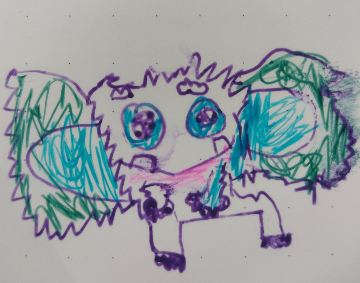 jas1984's tweet photo. @RobBiddulph #DrawWithRob by Millie Aged 5 and an effort from Daddy. https://t.co/TdQ8mfjwEj