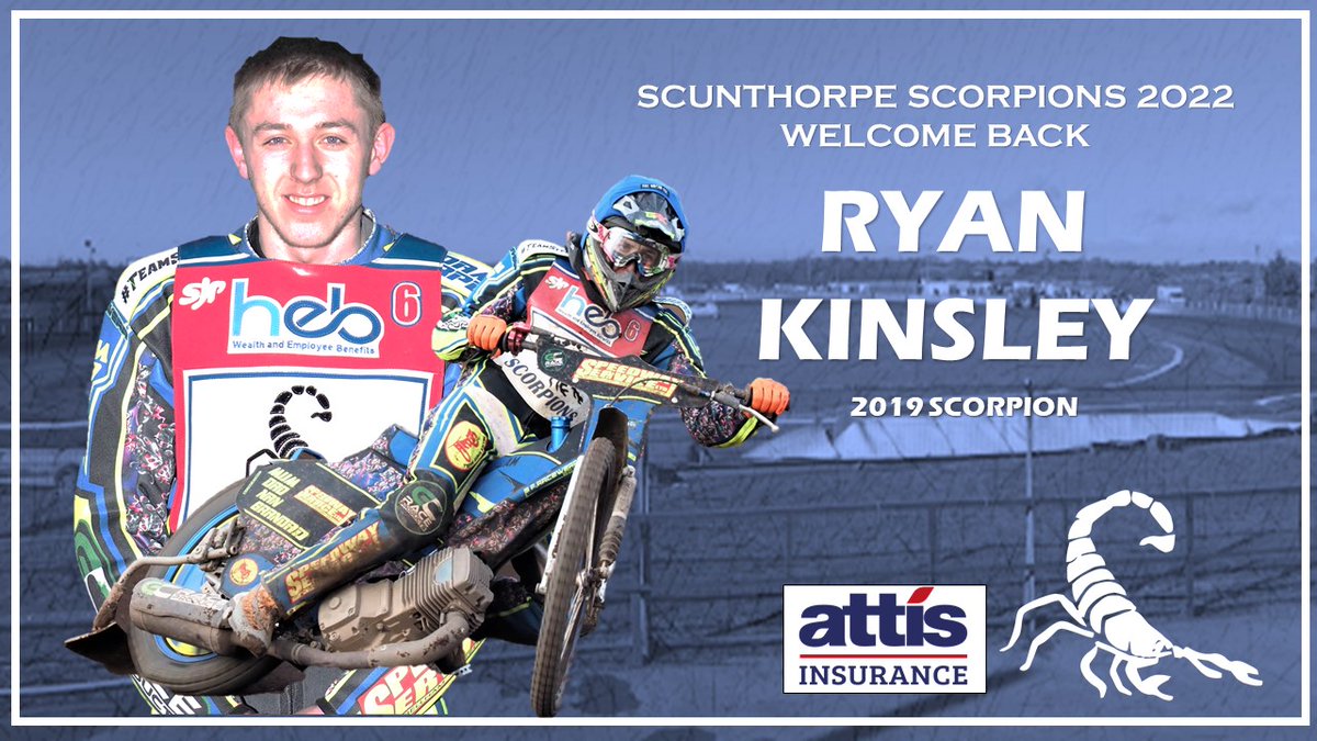 🚨  SCORPIONS WELCOME BACK RYAN KINSLEY

Rob Godfrey: "When he previously rode for us in 2019, he did very well for a rider in his first year at this level. It was a no-brainer to bring him back and it was Ryan’s first choice too."

Full story  ➡️  scunthorpe-speedway.com/?p=13818