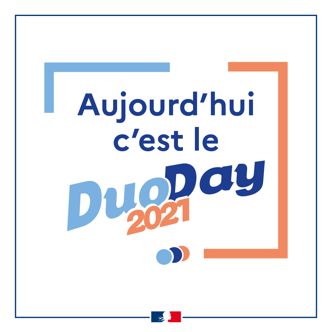 Jour J #Duoday2021 📣 | Aujourd’hui c’est le #DuoDay, cette journée s’inscrit dans la semaine européenne pour l’emploi des personnes handicapées. #SEEPH2021 
Plus d’infos sur swll.to/fZRZEJ