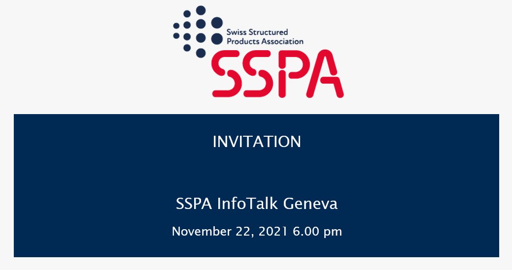 The SSPA is delighted to invite the members to the second InfoTalk on 22 November 2021 at 6pm at the Hotel Beau Rivage in Geneva. Here you can register for this event: info@sspa.ch. We are looking forward to a lively exchange of information. #InfoTalk #SSPA