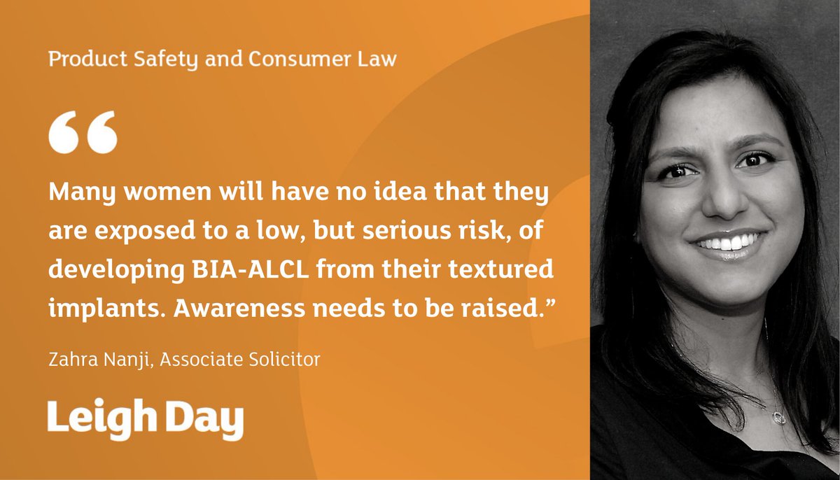 ExpectSafeFair's tweet image. Leigh Day is working with Breast Implant Associated - Anaplastic Large Cell Lymphoma survivors across the UK to raise awareness and to seek justice for those affected.
leighdaylaw.info/2ZhA1tb
#ActOnBIAALCL #BIAALCL