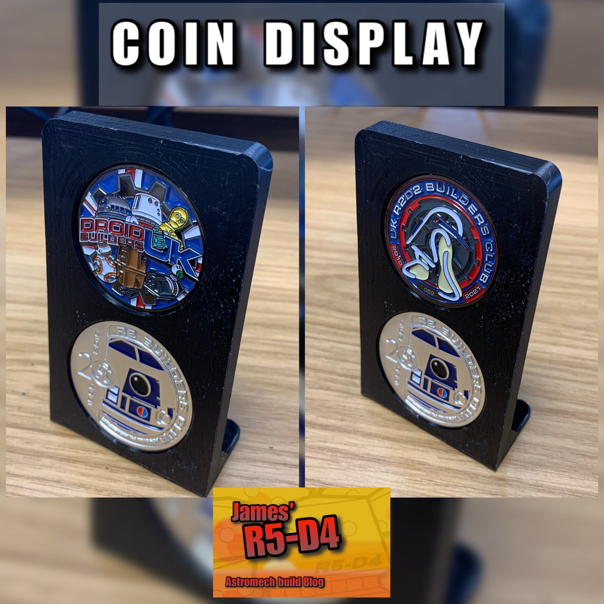 JamesR5D4's tweet photo. 3D Printed Coin Display Stand https://t.co/Rii9O4sjHc #3D #3DModel #3dmodeling #ultimakers5 #droidbuildersuk #ukr2d2buildersclub #anniversary #20YearsOfMagic #10yearsofmagic @DroidbuildersUK @R2Builders @R2D2Builders #R2D2 #R5D4 https://t.co/EKVFMYxQp5