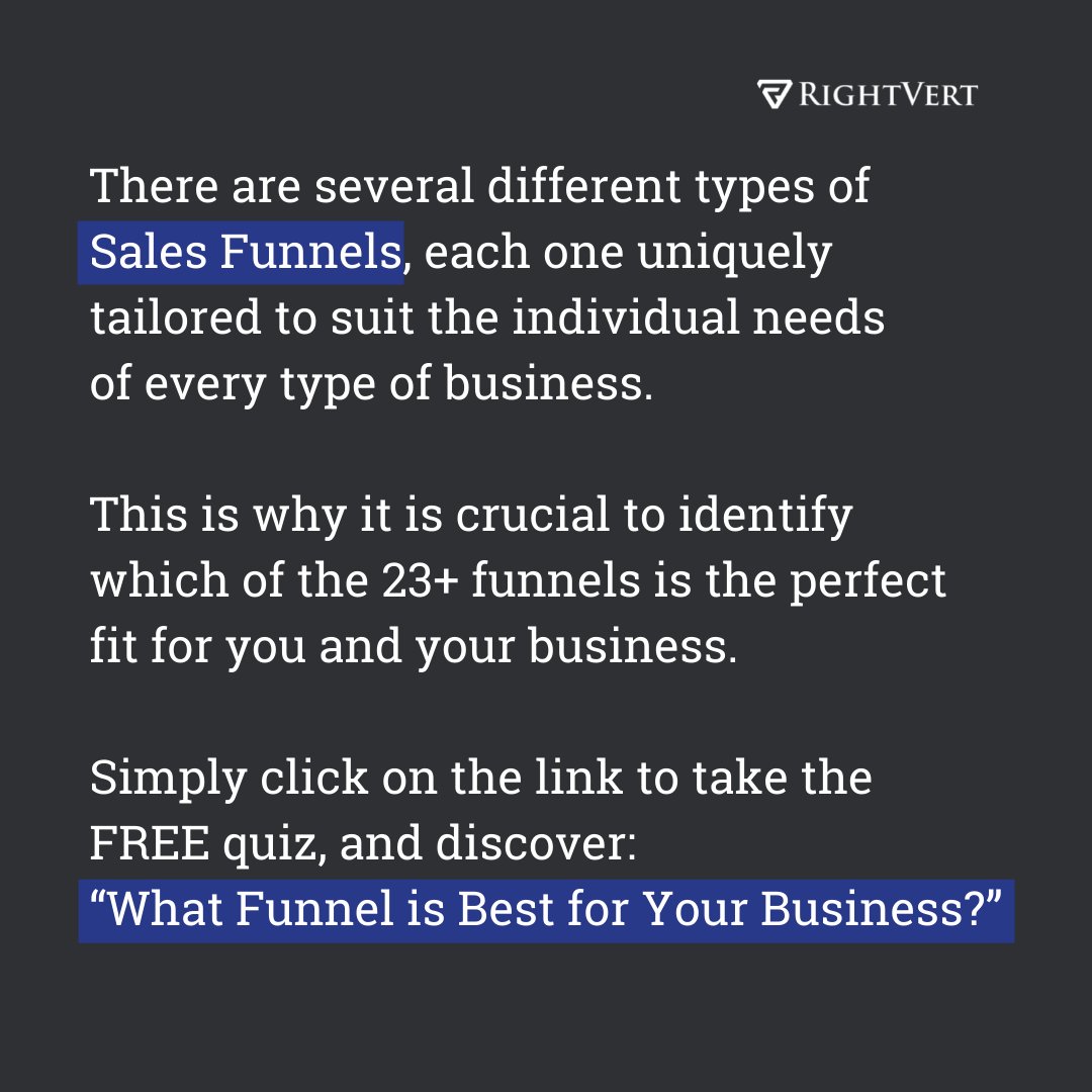 rightvert's tweet image. Take the free quiz to uncover “What Funnel is Best for Your Business?” ➡️ ow.ly/fXco50GLpO9

#salesfunnels #increaseconversions #funneltips #businessgrowth #businesstips #businessowner #entrepreneur #onlinebusinessowner #leadgeneration #businessgrowthstrategy #rightvert