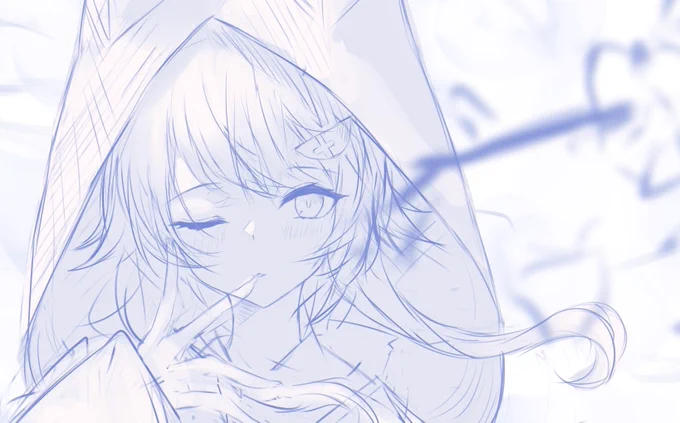 白無垢描いてる 