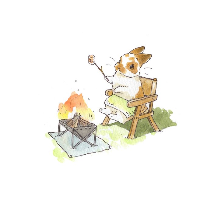 「campfire white background」 illustration images(Latest)