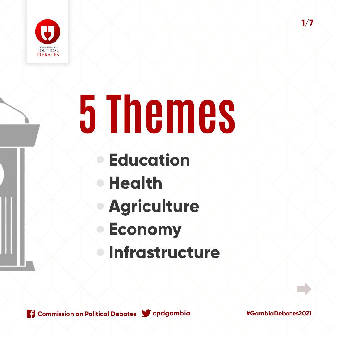 BarkisuB's tweet photo. The presidential debate format. #GambiaDebates2021 #WeBarrow https://t.co/ZdGyHG5Bg6