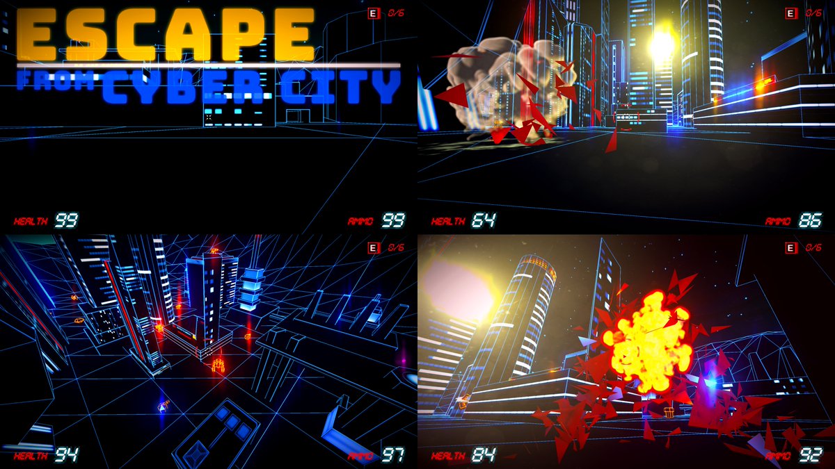 DOGamesLtd's tweet photo. Let's have some neon blasting fun today! Strange Days minigame, Escape from Cyber City. #gamedev #indiegame #devlog #indiedev #pixelart #indiegames #indiegamedev #madewithunity #Unity #resetgames #gamedeveloper #gaming #pixel #retro #horror #80s #90s #popculture #Neon #vectorart https://t.co/Rww7YPI8t1